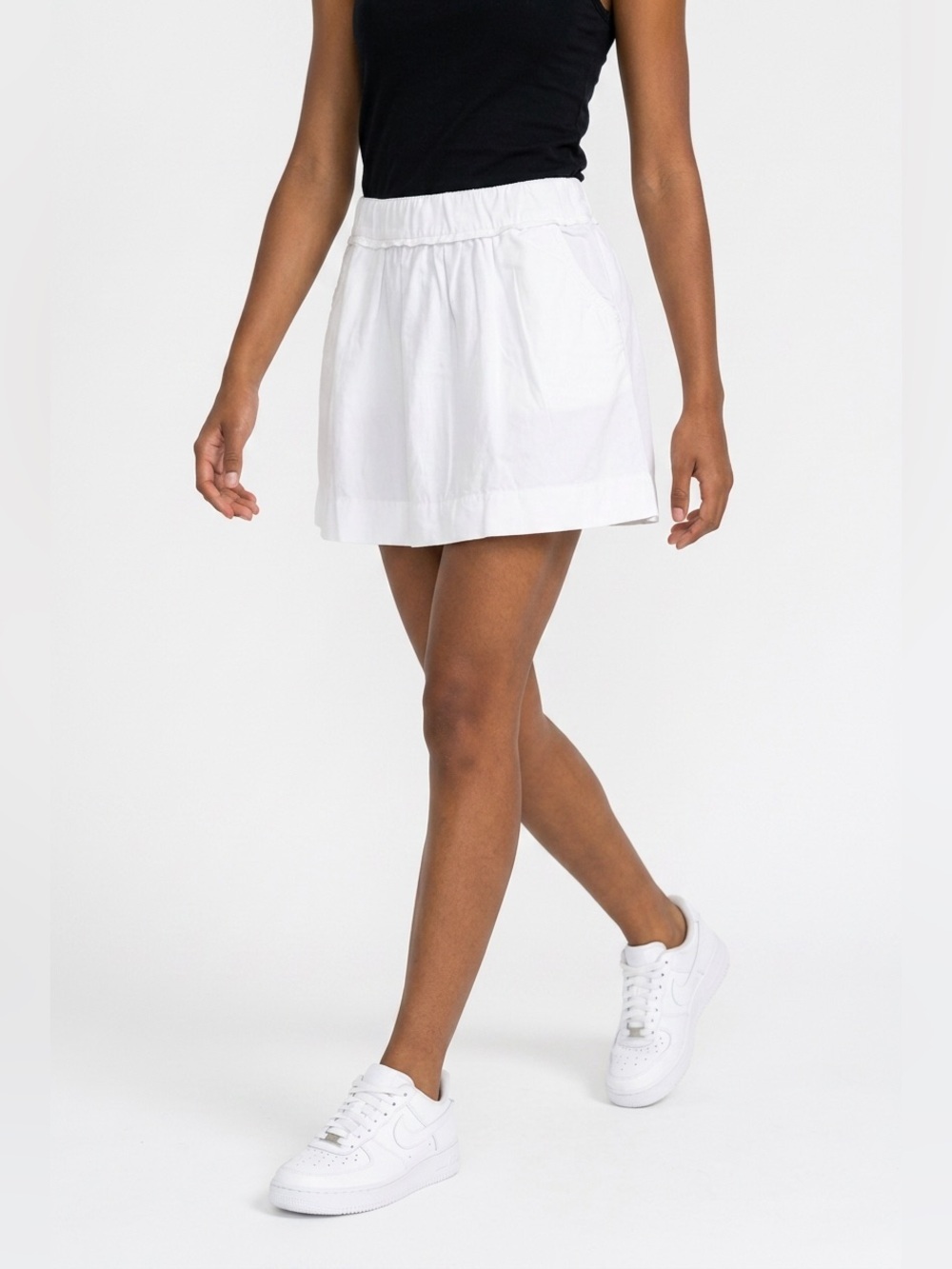 J. Crew Cotton Linen White/Ivory
Front Pockets Zipper Closure Short
Skirt Sz/6